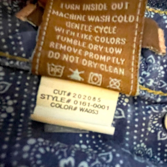 Paige Melrose Straight Leg Low Rise Blue Denim Jeans with Frayed Hem. Size 27 - Picture 10 of 10